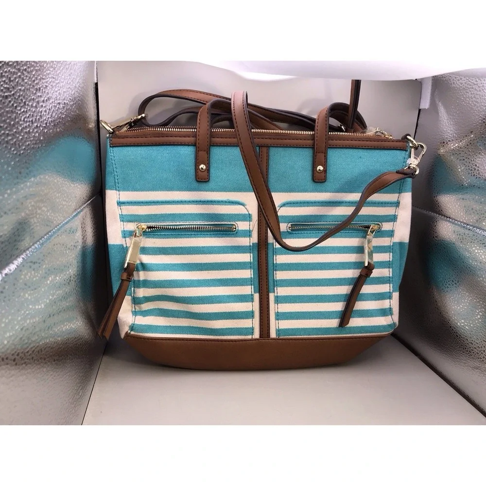 Tommy Hilfiger Satchel/Tote Top Handle Or Crossbody Strap Multi Pockets With Zip